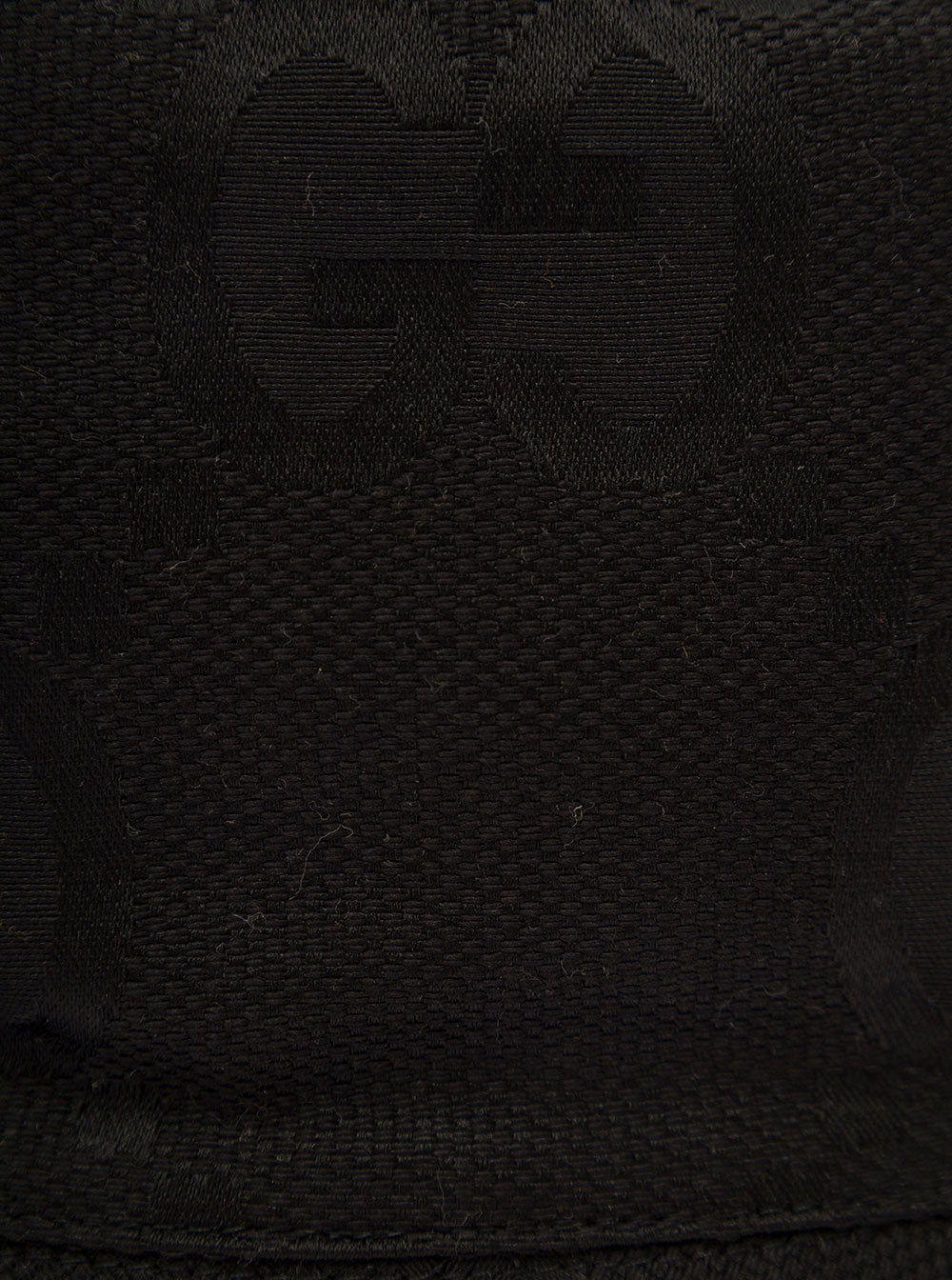 Gucci Men Black Bucket Hat With Leather Trimmings In Gg Jumbo Canvas Man