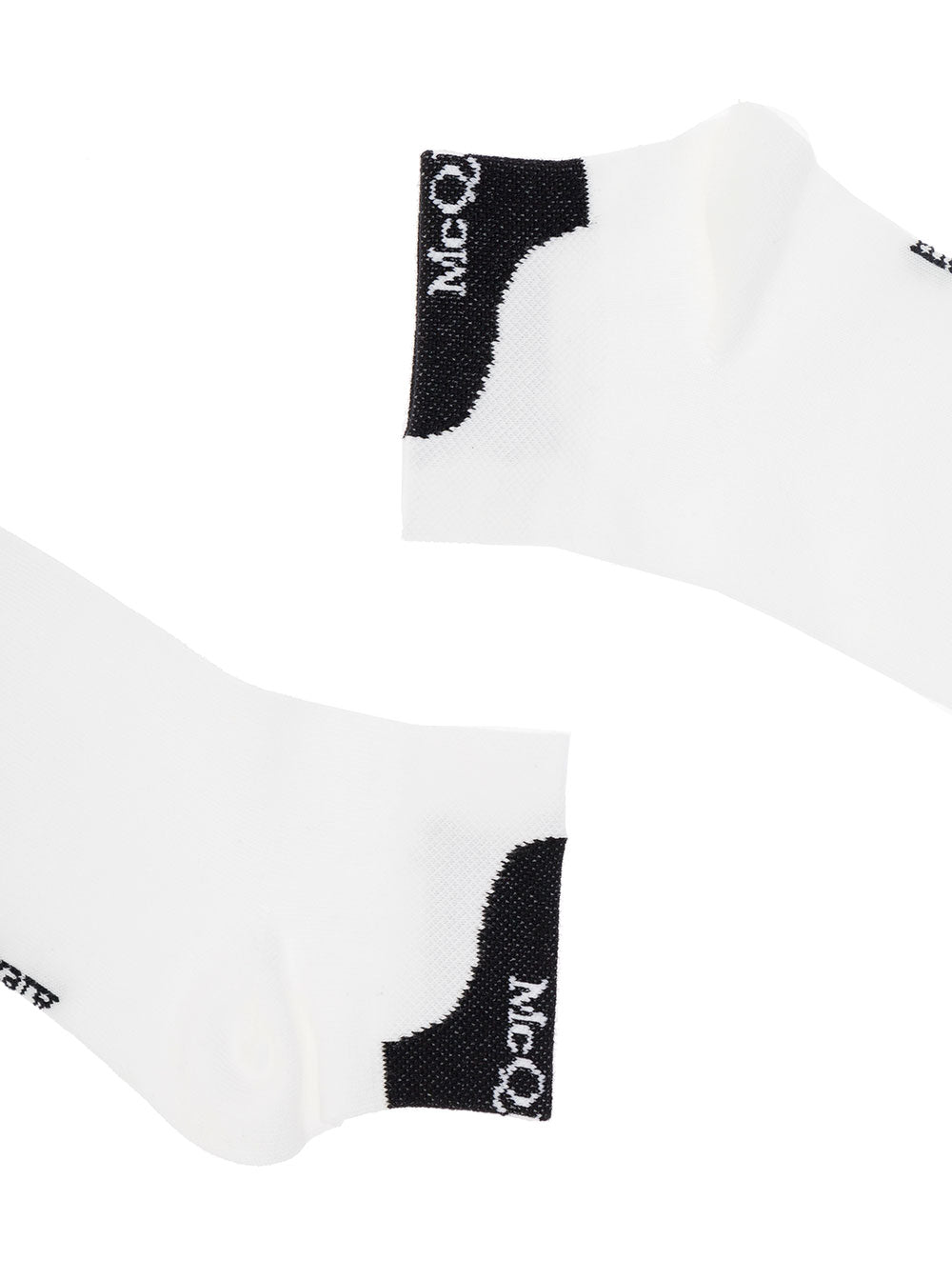 Alexander Mcqueen Women Alexander Mcqueen Woman's White Cotton Socks With Logo