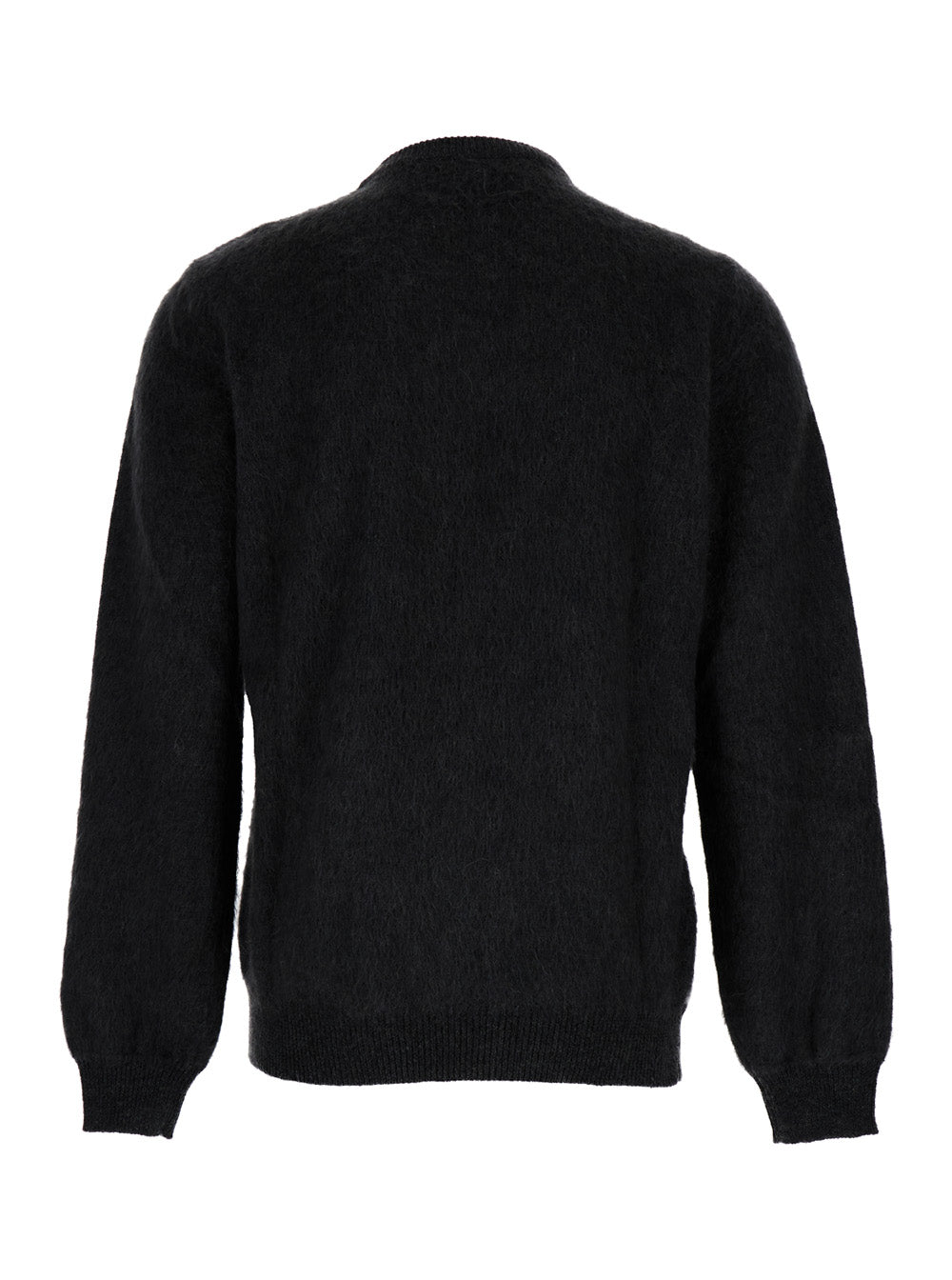 Fendi Men Grey Sweater With Jacquard Ff Motif In Wool Man