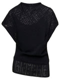 Givenchy Women Black Top With Draped Neckline In Viscose Woman