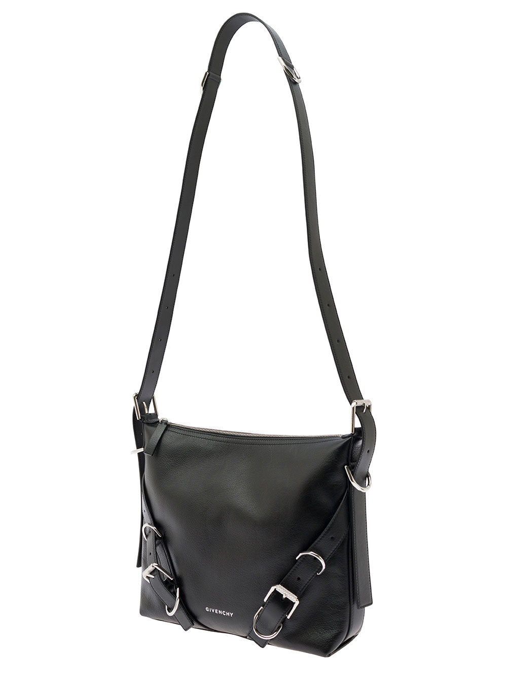 Givenchy Men 'Voyou' White Crossbody Bag With Logo And Buckle Detail In Leather Man