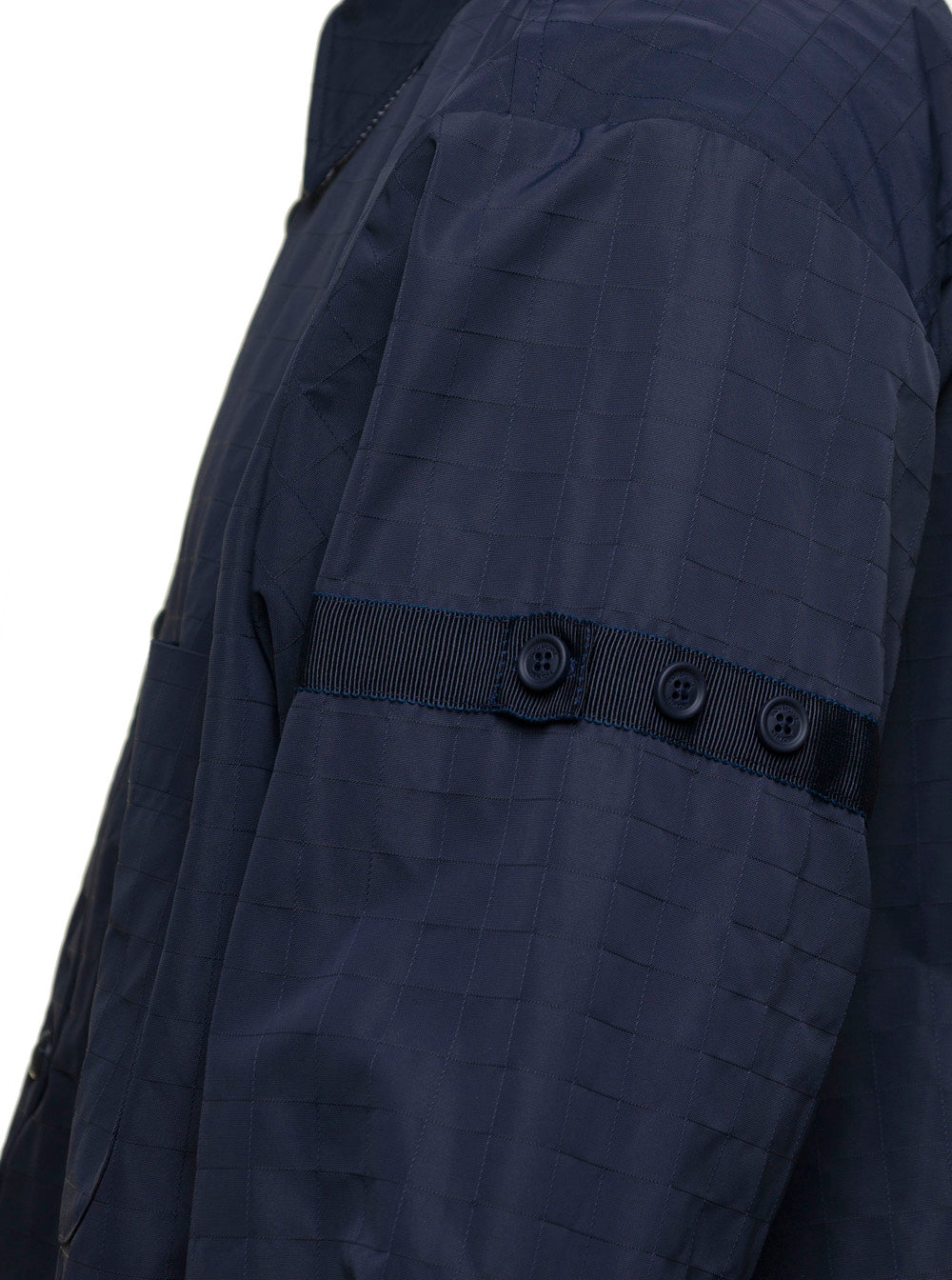 Thom Browne Men Oversized Blue Shirt With Patch Pockets In Polyamide Blend Man