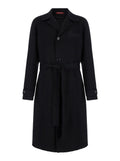 Gucci Men Black Single-Breasted Coat With Wide Notched Revers And Belt In Wool Man