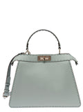 Fendi Women 'Peekaboo Iseeu Medium' Grey Handbag With 646 Hand-Sewn Topstitches Woman