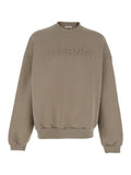 Fear Of God Men 'Eternal Beige Crewneck T-Shirt With Dropped Shoulders And Tonal Embroidery On The Front In Cotton Blend Man