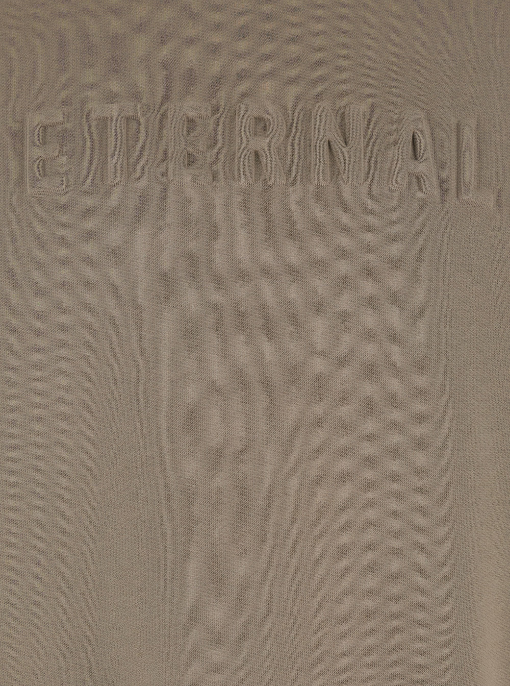 Fear Of God Men 'Eternal Beige Crewneck T-Shirt With Dropped Shoulders And Tonal Embroidery On The Front In Cotton Blend Man