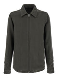 Rick Owens Men 'Brad' Green Jacket With Classic Collar In Wool Man