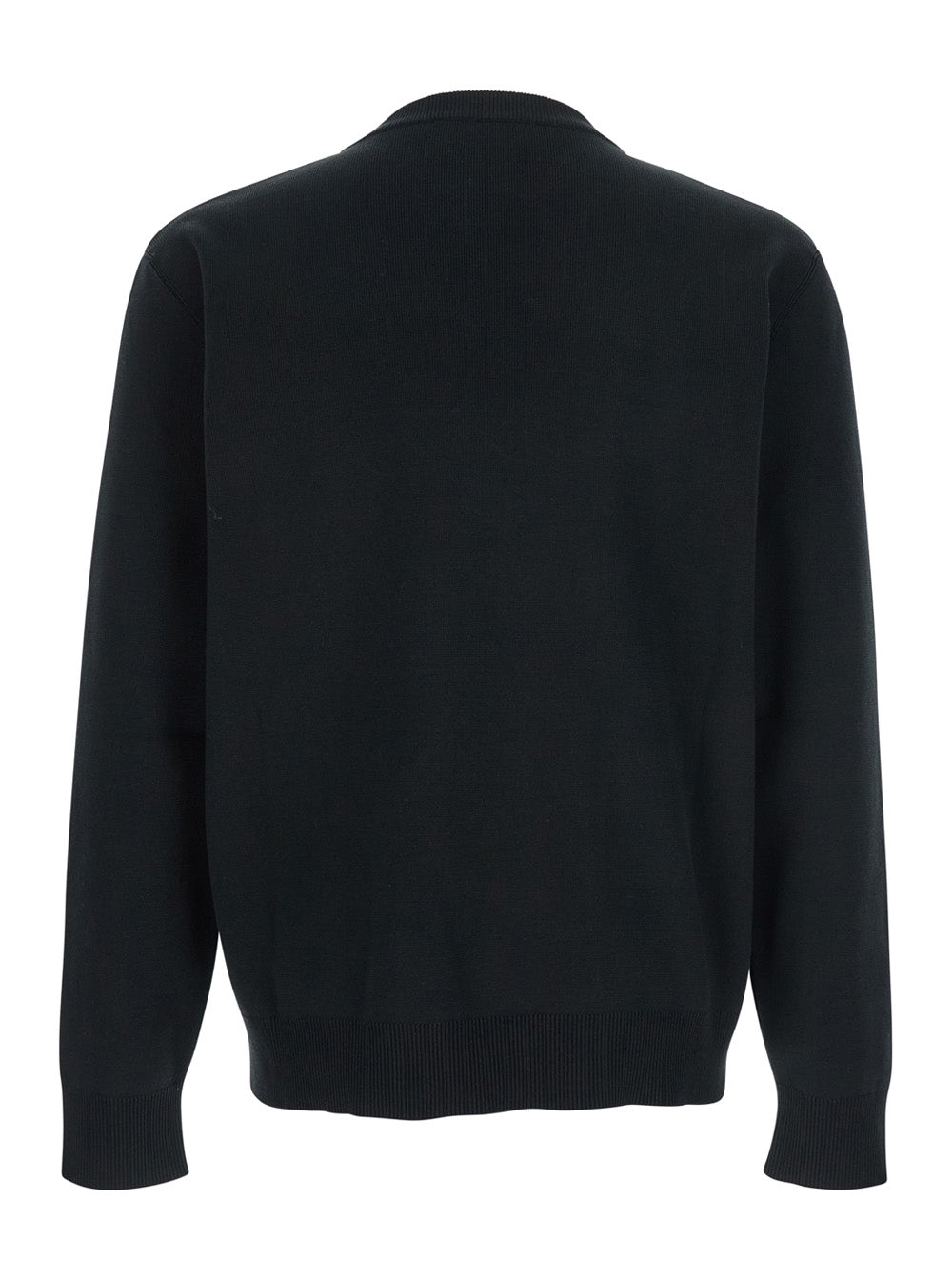Gucci Men Black Sweater With Logo Lettering On The Front In Wool Man