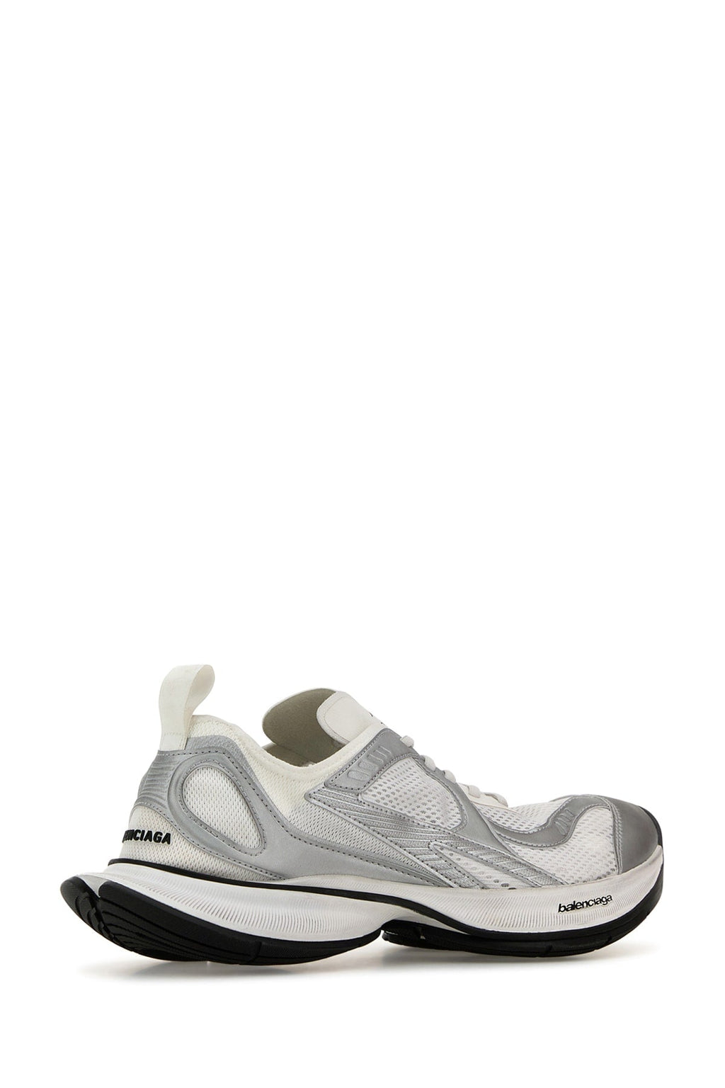 Balenciaga Men White Mesh And Rubber Circuit Sneakers