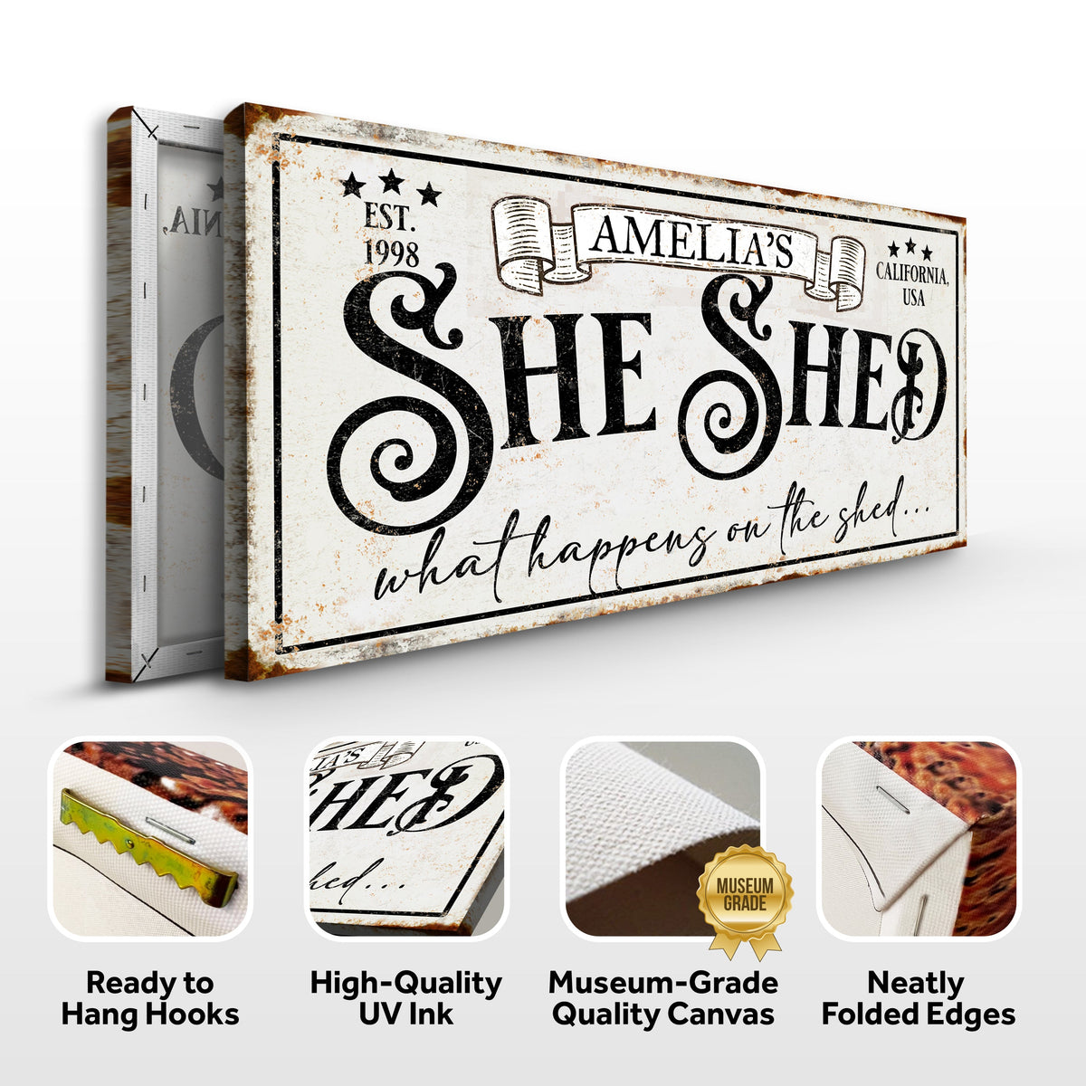 Personalized She Shed Sign IV