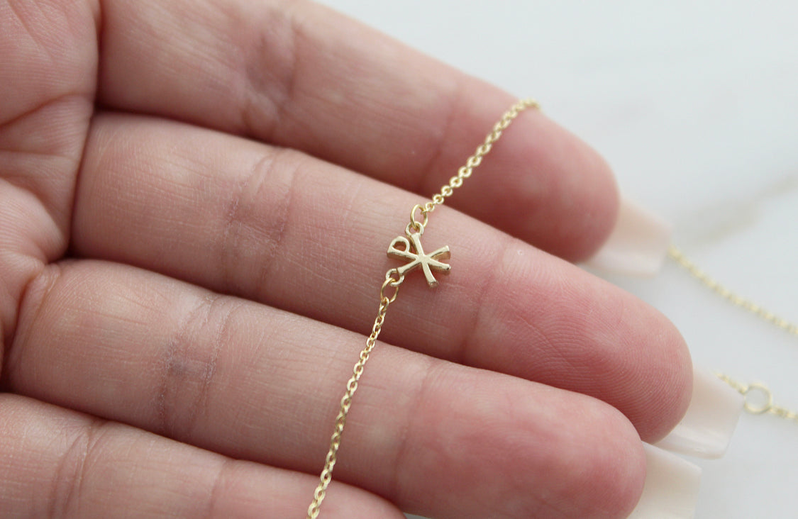 14K Gold Chi Rho Necklace