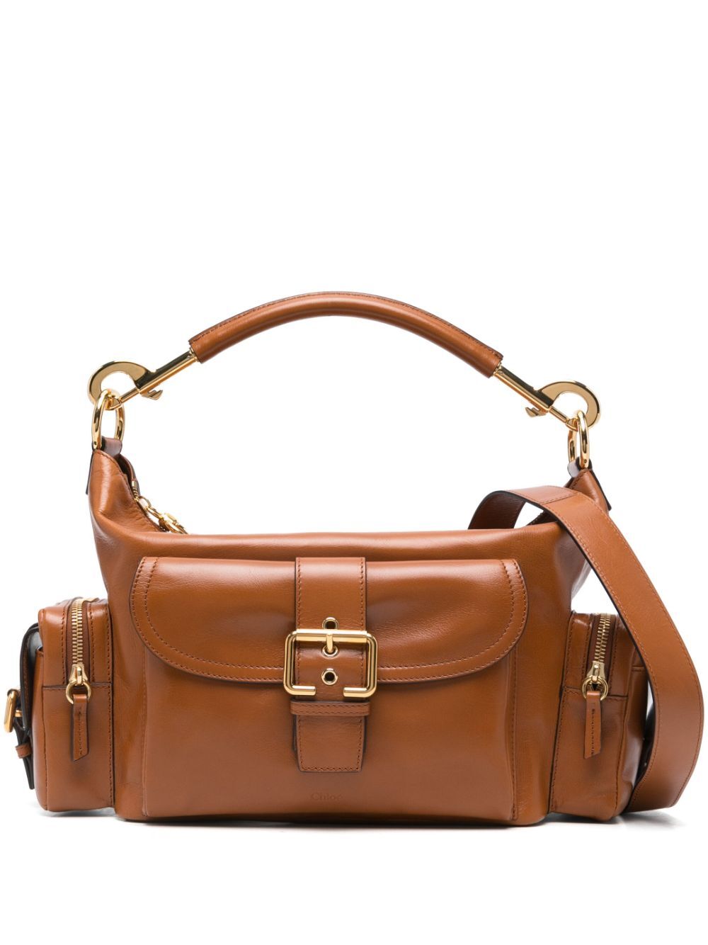 Chloe Women Shiny Leather Camera Bag