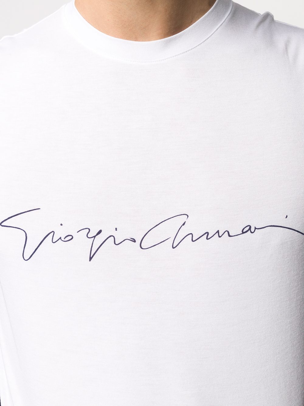 Giorgio Armani Men Asv Stretch-Viscose T-Shirt With Signature Logo