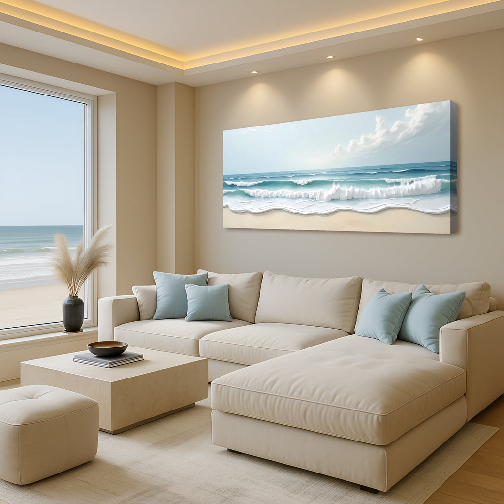 Serene Ocean Wave Coastal Wall Art XIV