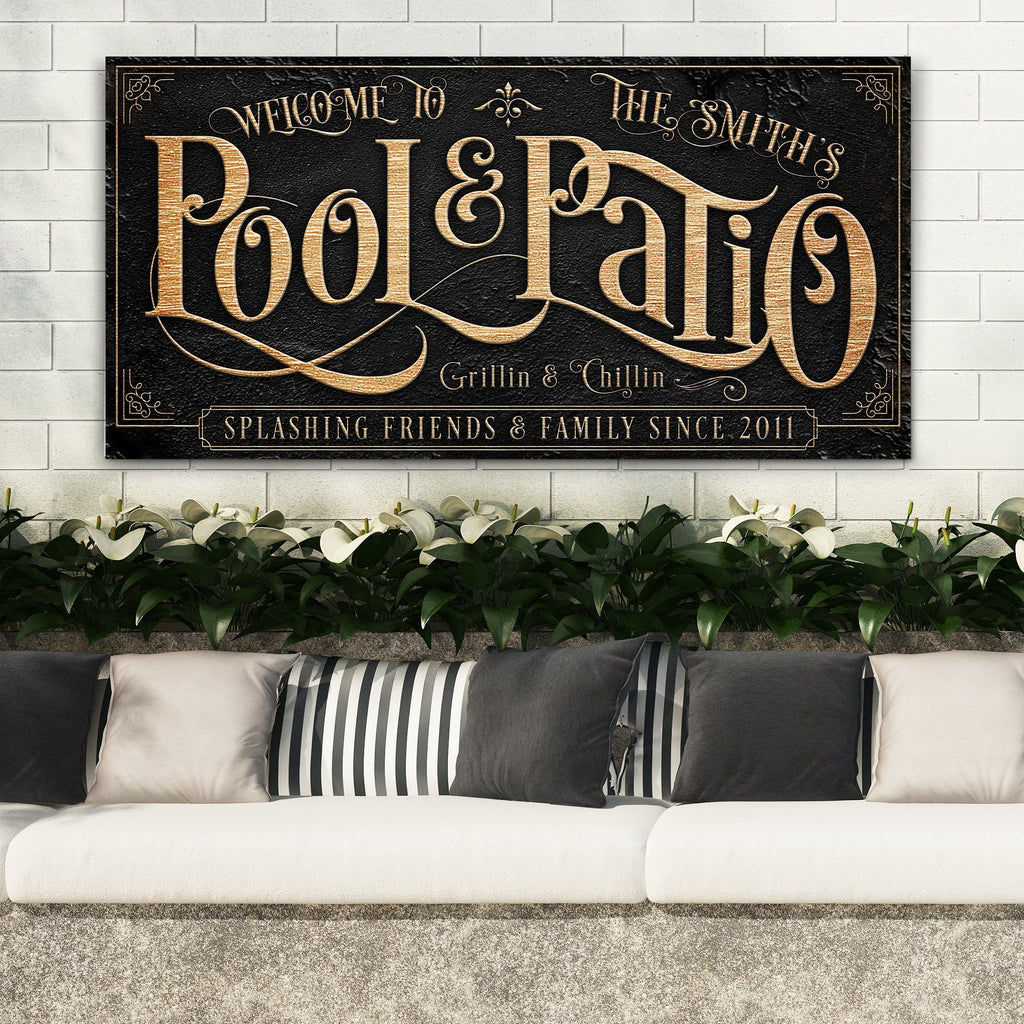 Personalized Pool & Patio Sign II