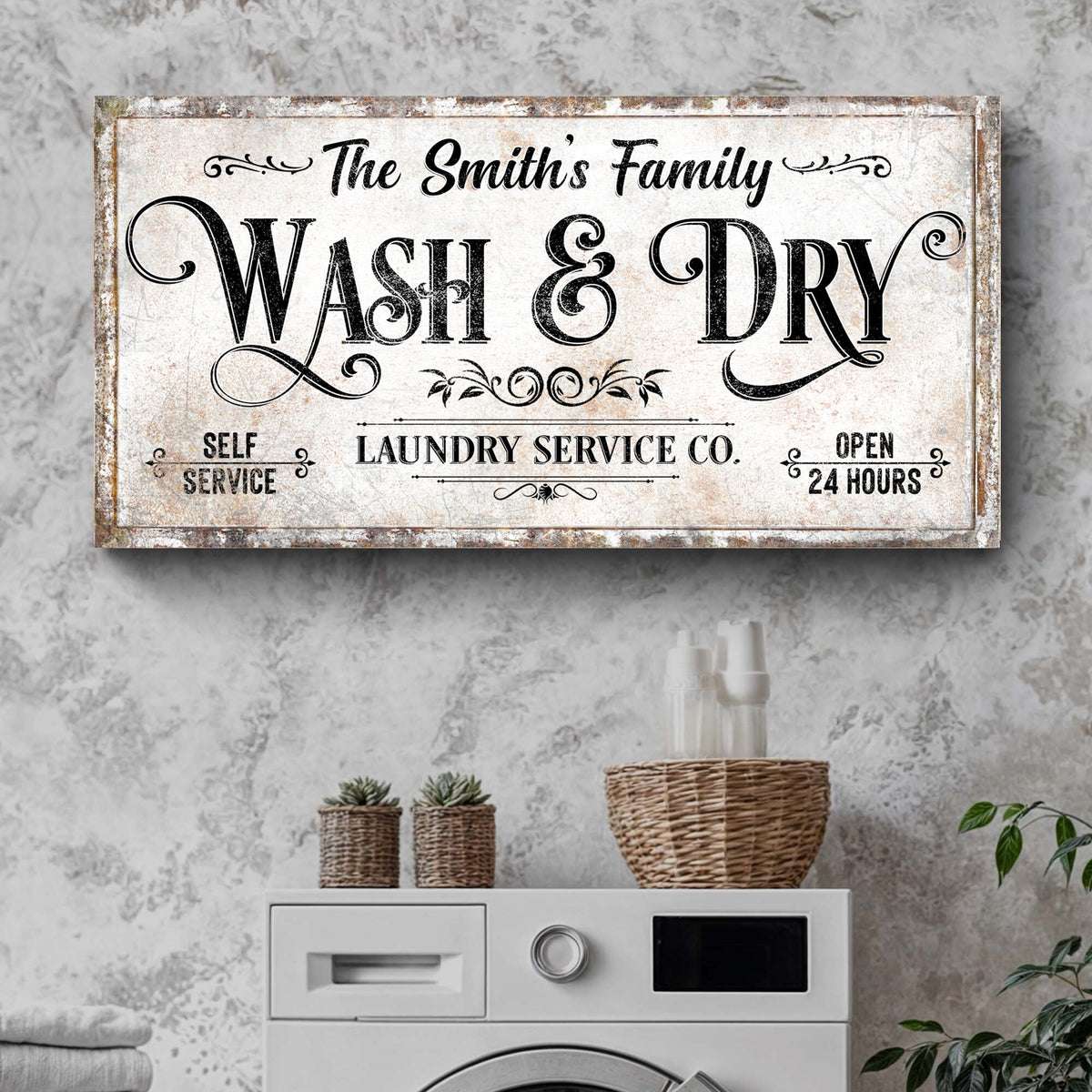 Personalized Laundry Service Sign II