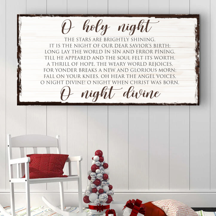 O Holy Night Christmas Sign II