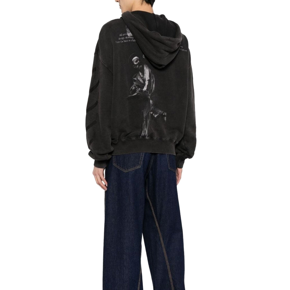 Off-White St. Matthew Over Cotton Hoodie Sweatshirt Men