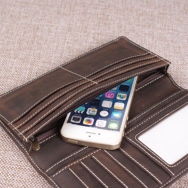 Handmade Genuine Leather Wallet, Leather Purse For Men 9070