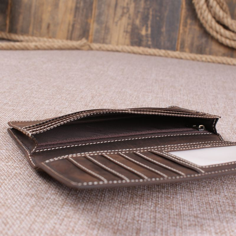 Handmade Genuine Leather Wallet, Leather Purse For Men 9070