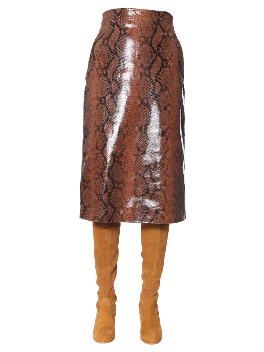 Dsquared2 Women Python Print Skirt