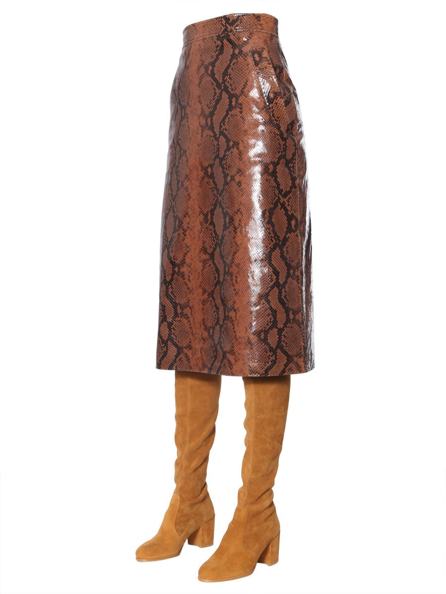 Dsquared2 Women Python Print Skirt