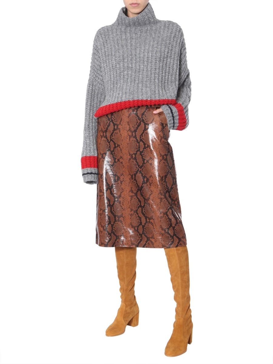 Dsquared2 Women Python Print Skirt