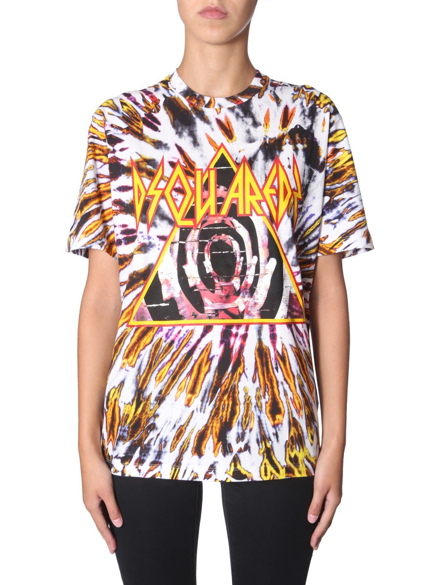 Dsquared2 Women Tie And Dye Print T-Shirt