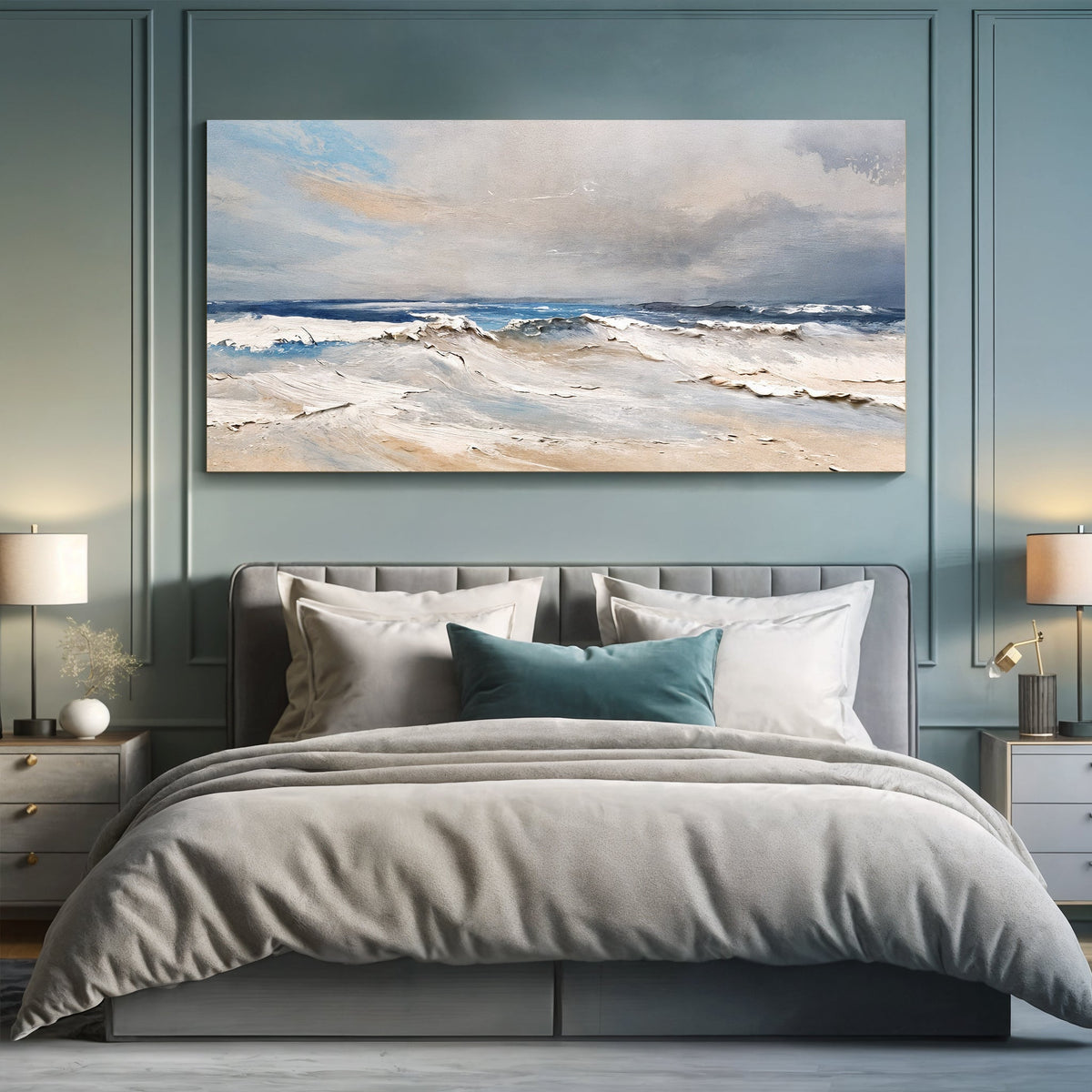 Serene Ocean Wave Coastal Wall Art IX