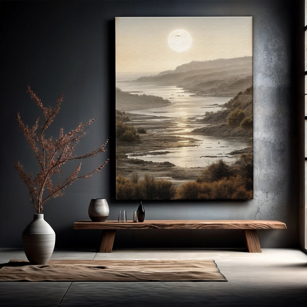 Misty Shores Coastal Impasto Wall Art