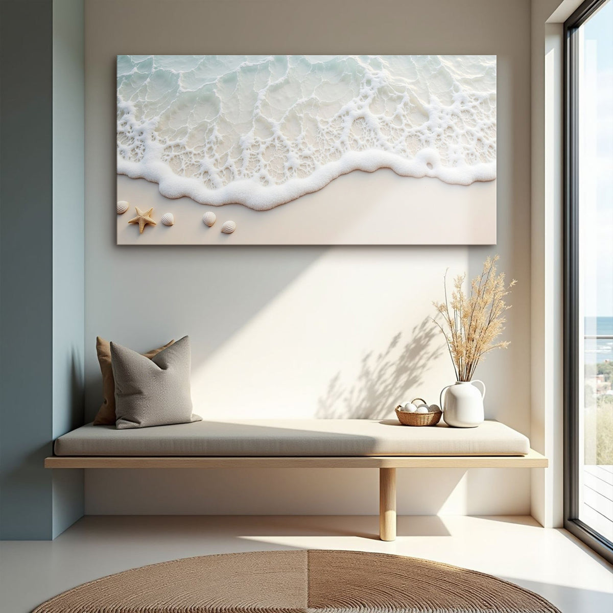 Serene Ocean Wave Coastal Wall Art X