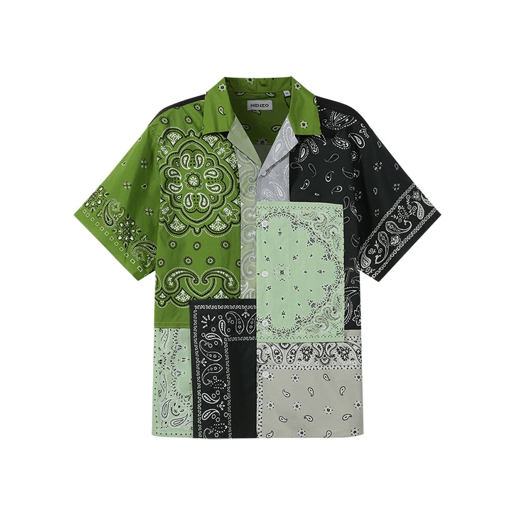 Kenzo Patchwork Cotton Shirt Men