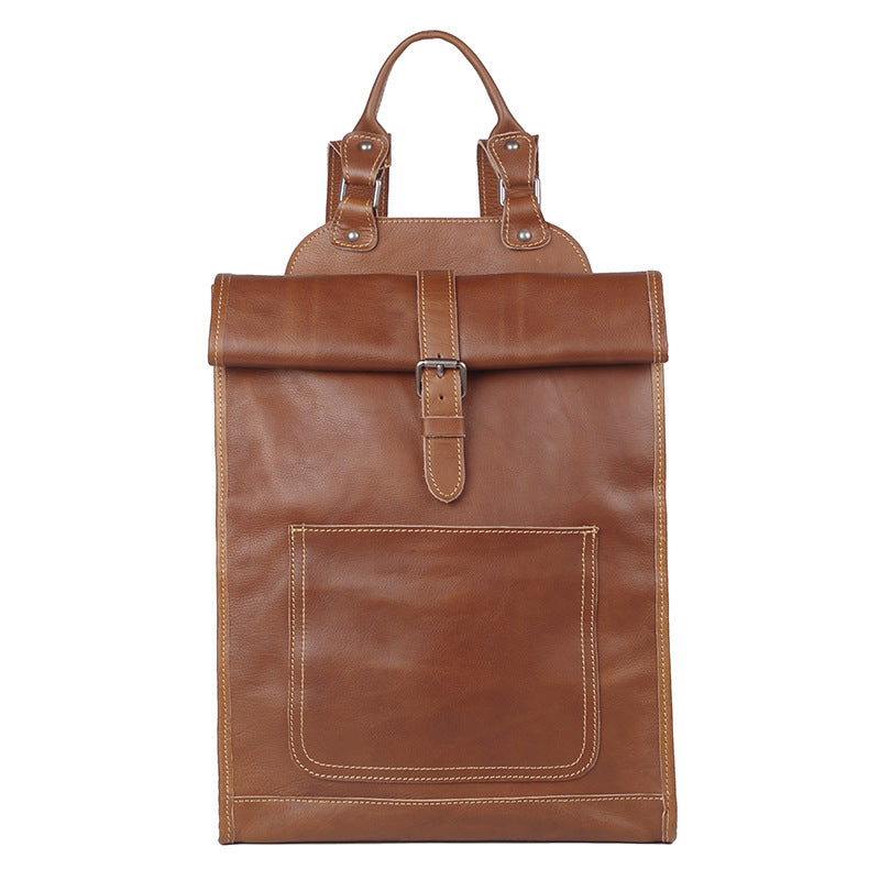 Flash Sale Vintage Brown Leather Backpack, Full Grain Leather Backpacks