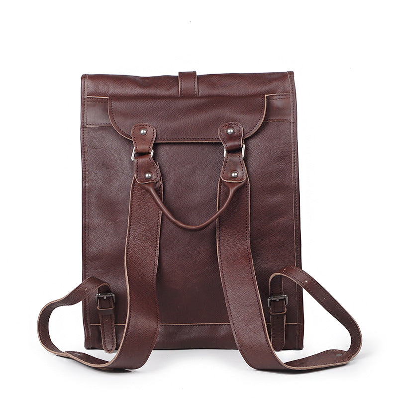 Flash Sale Vintage Brown Leather Backpack, Full Grain Leather Backpacks