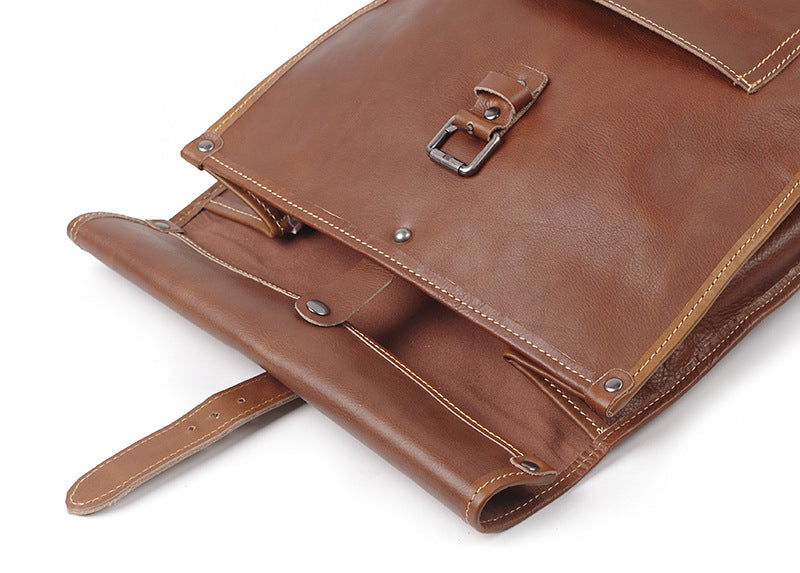 Flash Sale Vintage Brown Leather Backpack, Full Grain Leather Backpacks