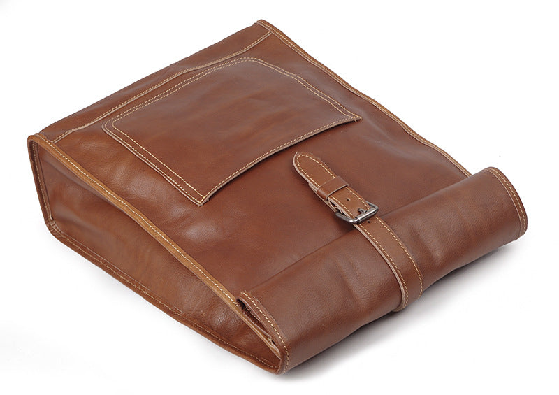 Flash Sale Vintage Brown Leather Backpack, Full Grain Leather Backpacks