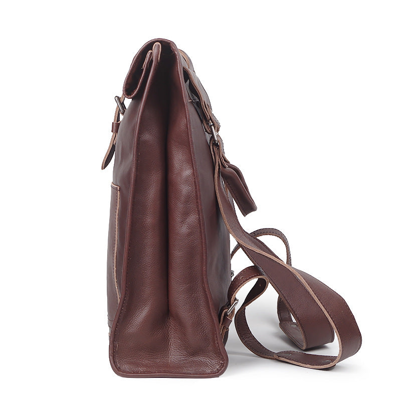 Flash Sale Vintage Brown Leather Backpack, Full Grain Leather Backpacks
