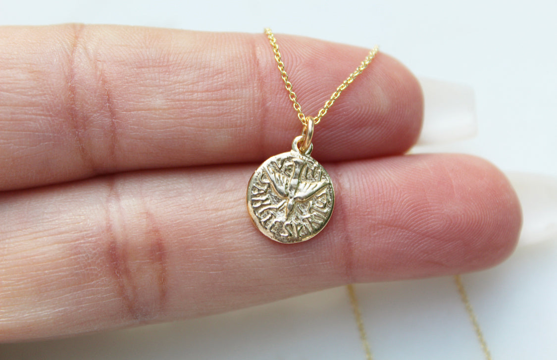 14k Gold Holy Spirit Necklace
