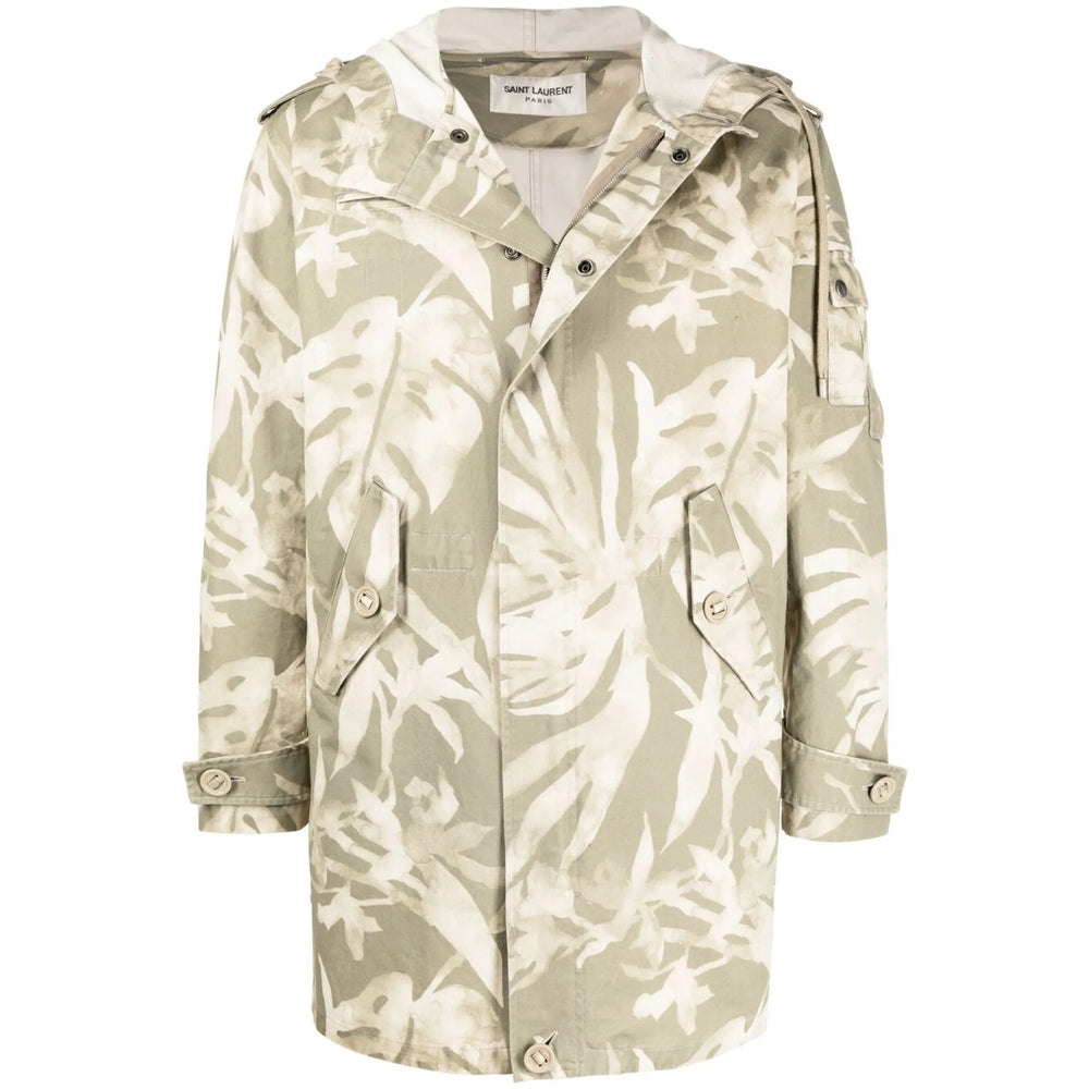 Saint Laurent Green Coats - Parkas Men