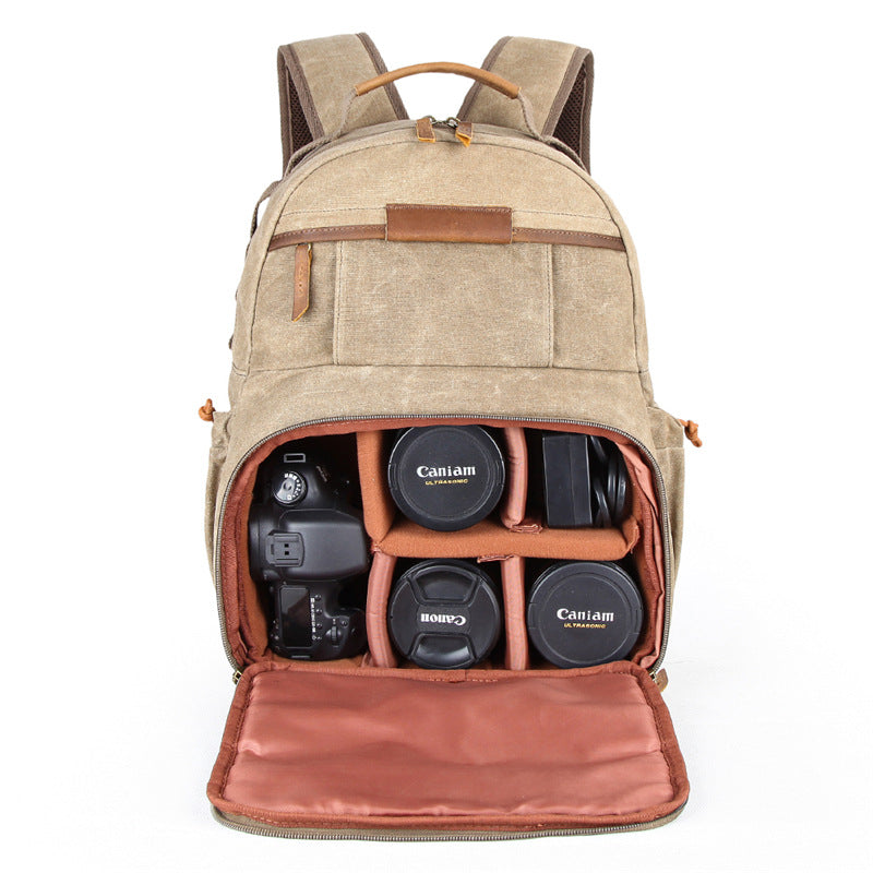 Flash Sale Waterproof DSLR Camera Backpack Canvas Travel Backpack Camera Backpack