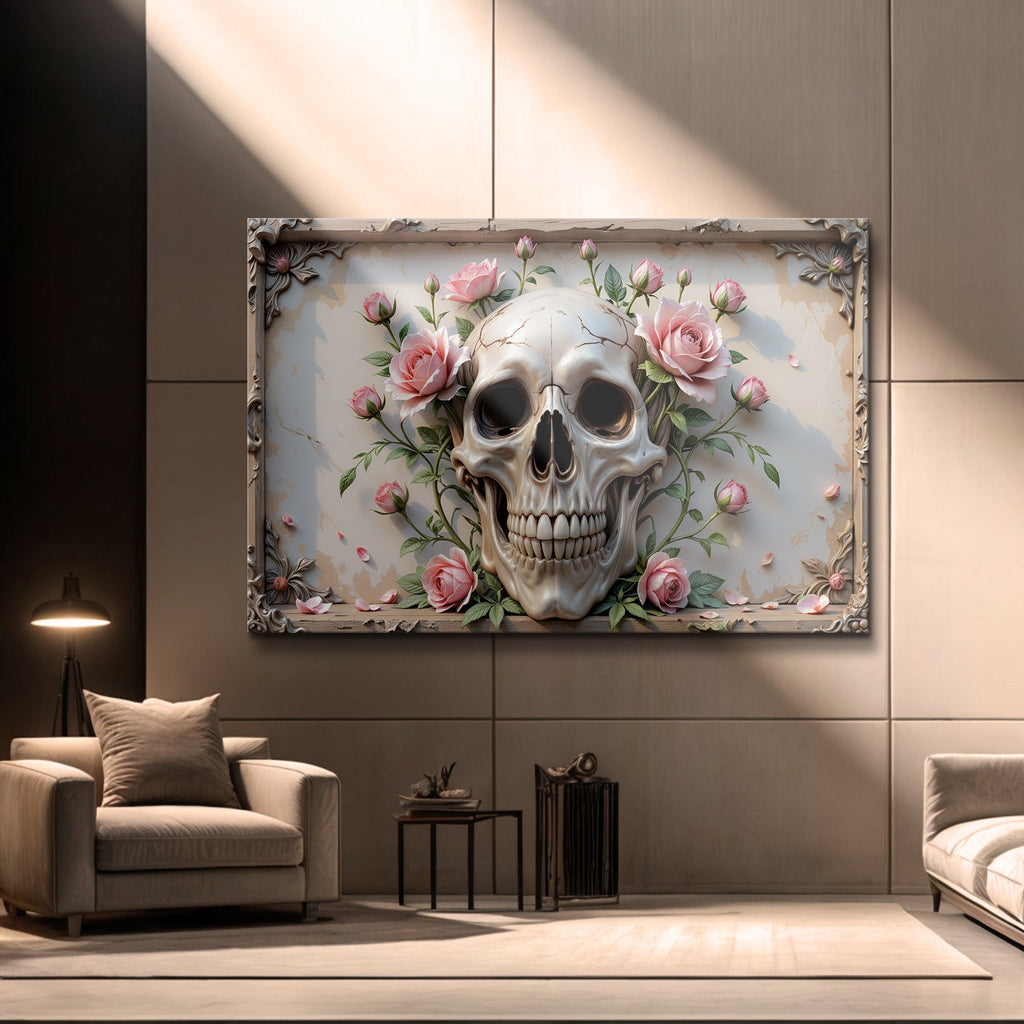 Rose And Skull Wall Art V