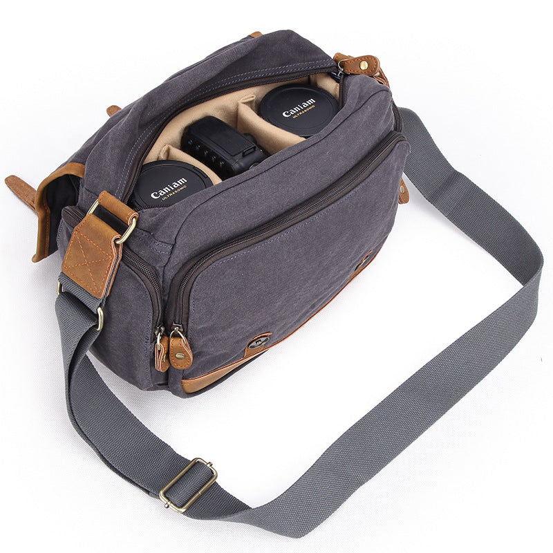 DSLR Camera Bag Canvas Camera Bag Canvas Shoulder Bag QSM8619
