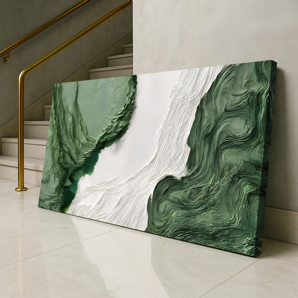 Green Rivers Abstract Wall Art V