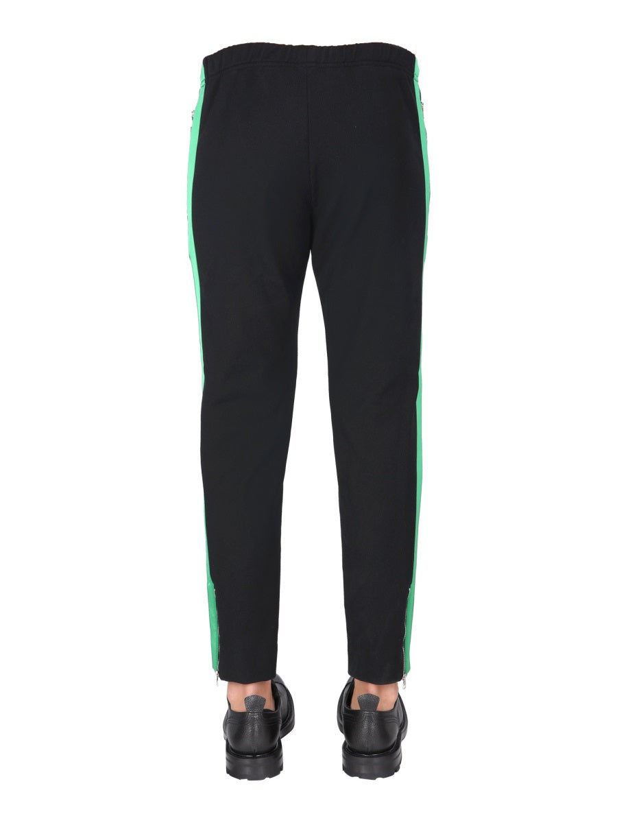 Alexander Mcqueen Men Jogging Pants With Embroidered Skull