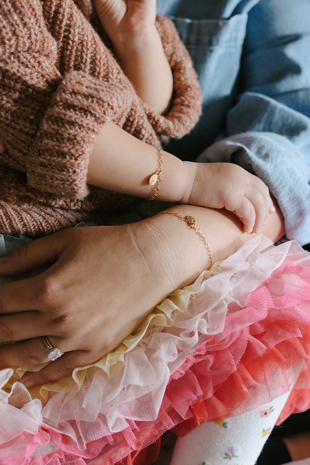Miraculous Medal Floral Bracelet