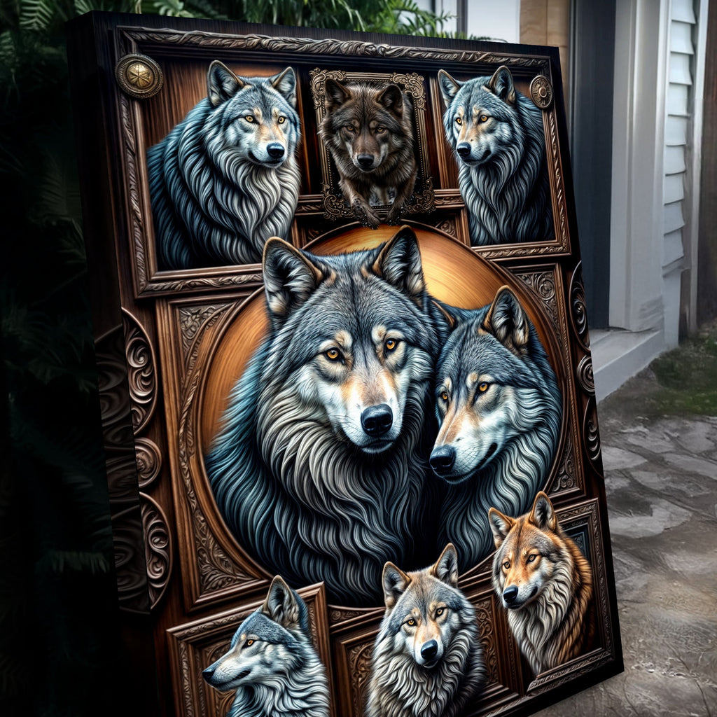 Wolf Collage Wall Art III