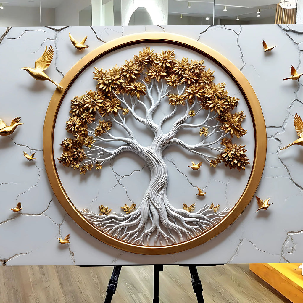 Celtic Tree of Life Wall Art - White