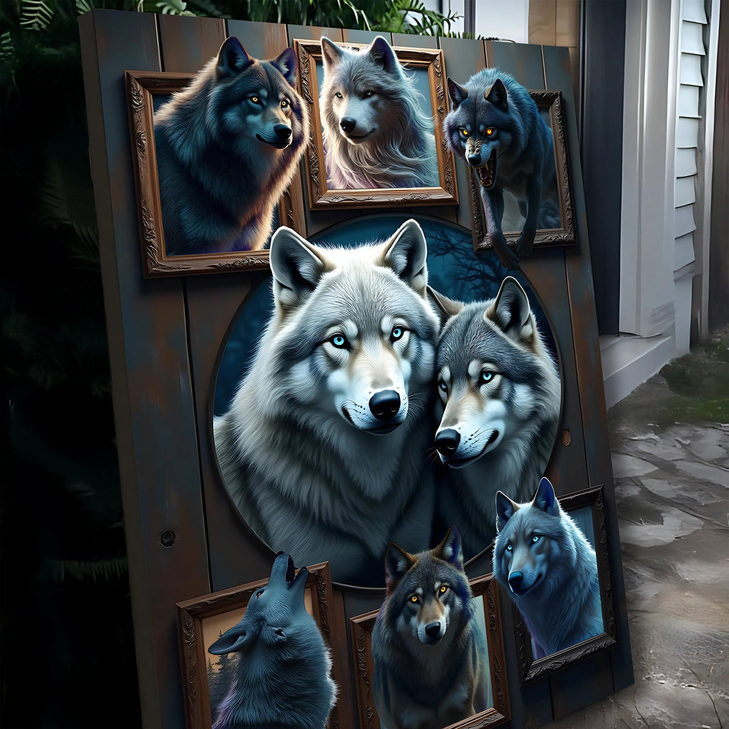 Wolf Collage Wall Art II
