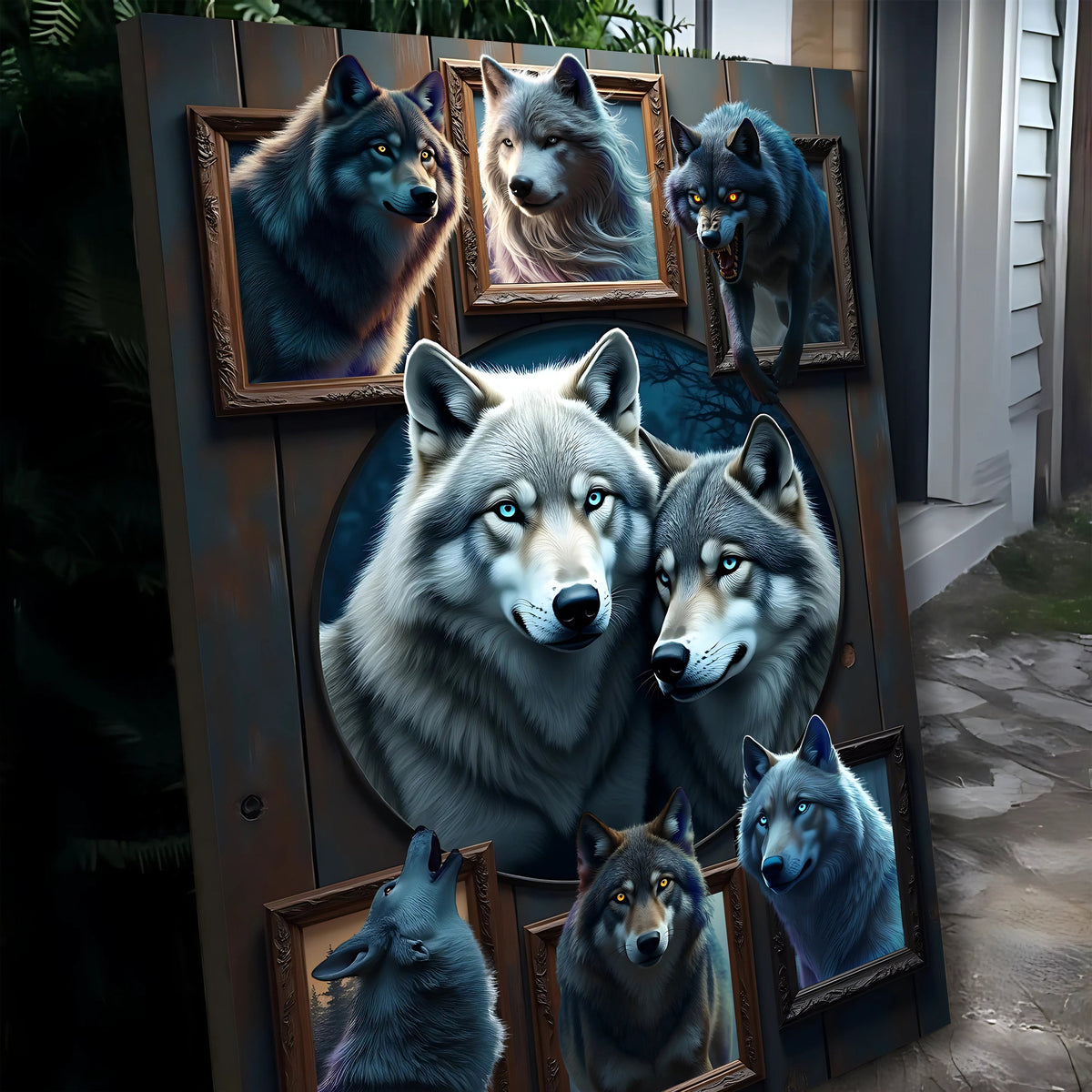 Wolf Collage Wall Art II