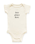Love Grows Here Organic Cotton Baby Bodysuit